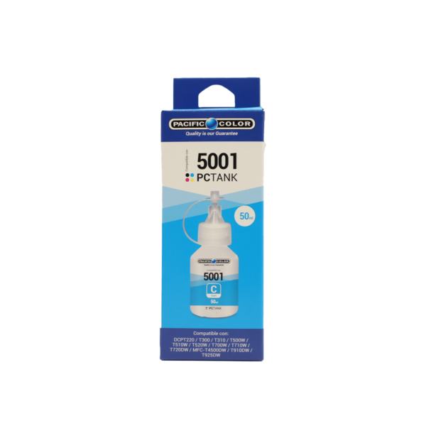 BOTELLA TINTA COMPATIBLE CON BROTHER BT5001C - CYAN