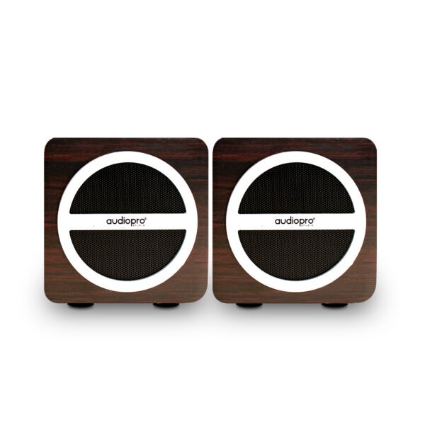 PAR DE PARLANTE BLUETOOTH  PORTATIL AUDIOPRO CON ENTRADA SD/USB/ RADIO FM. BLACK