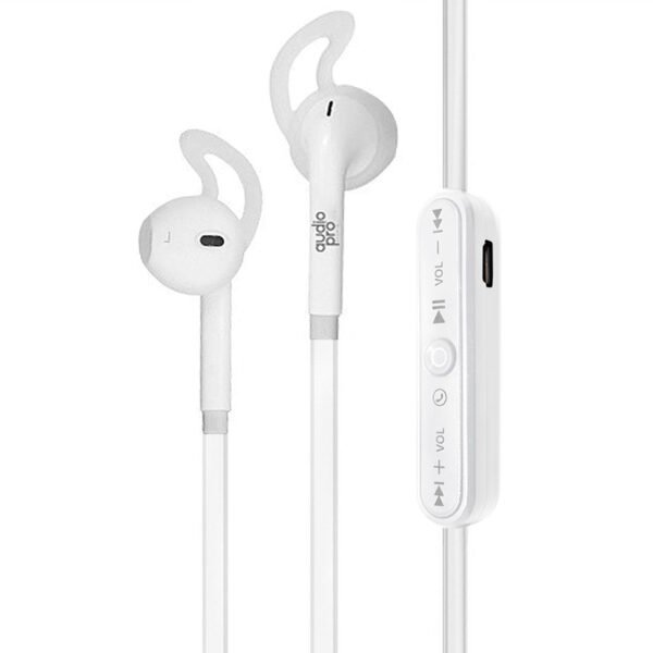 AUDIFONO AUDIOPRO BLUETOOTH IN/EAR V4.2 DEPORTIVOS, CONTROL DE LLAMADA Y VOLUMEN. WHITE - Imagen 2