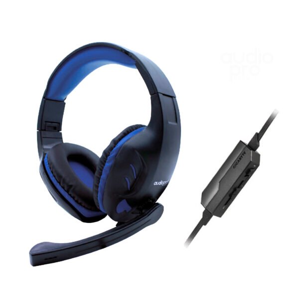 AUDIFONOS AUDIOPRO GAMER JACK 3.5 PARA PS4, XBOX, PC, BLUE.