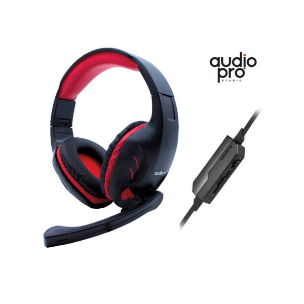 AUDIFONOS AUDIOPRO GAMER JACK 3.5 PARA PS4, XBOX, PC, RED.