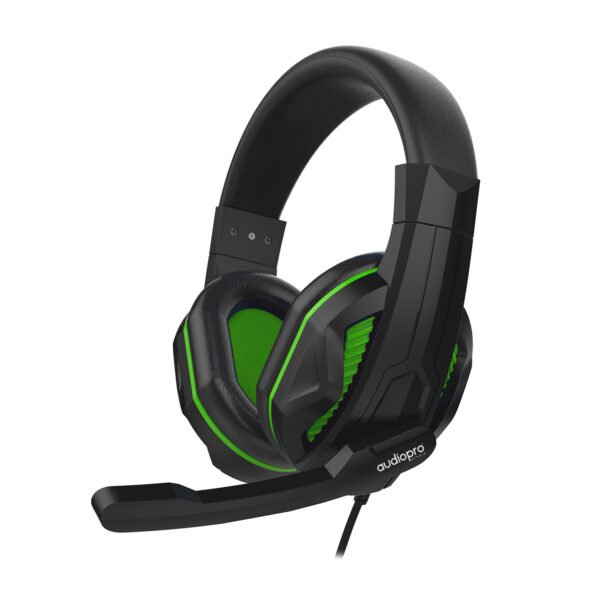 AUDIFONOS AUDIOPRO GAMER JACK 3.5 PARA PS4, XBOX, PC, NINTENDO SWITCH, GREEN. - Imagen 2