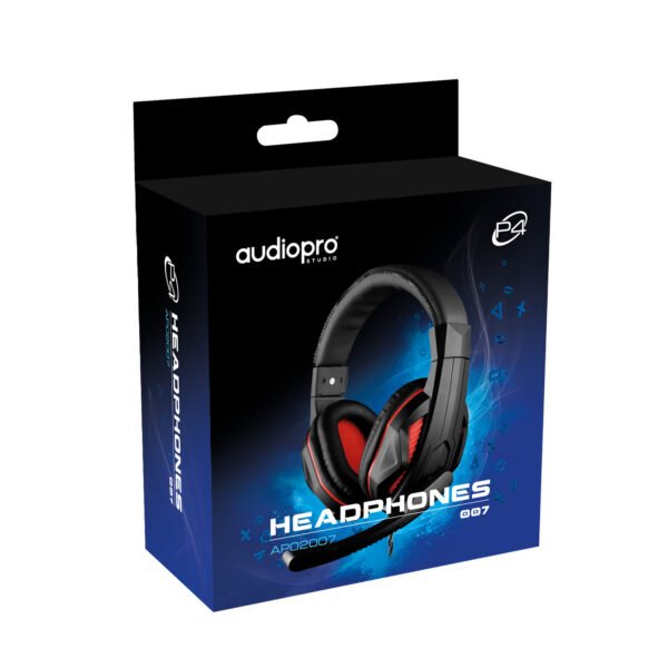 AUDIFONOS AUDIOPRO GAMER JACK 3.5 PARA PS4, XBOX, PC, NINTENDO SWITCH, RED. - Imagen 5