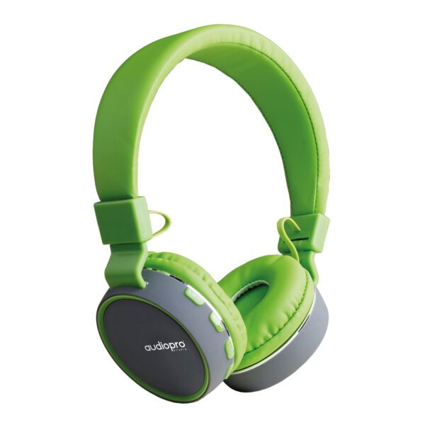 AUDIFONO AUDIOPRO HEADBAND BLUETOOTH MAS CABLE USB Y AUX 3.5 CON BT/FM/TF/AUX. GREEN