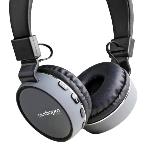 Audífonos HEADBAND BLUETOOTH CON BT/FM/TF/AUX SILVER/BLACK - Imagen 3