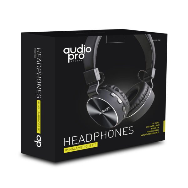 Audífonos HEADBAND BLUETOOTH CON BT/FM/TF/AUX BLACK - Imagen 4
