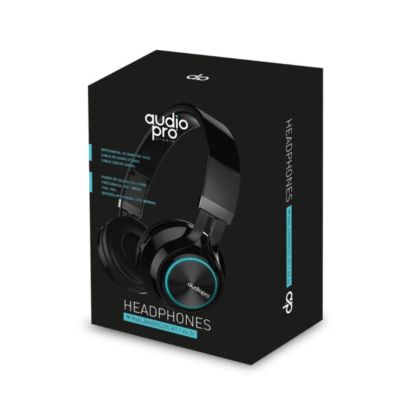Audífonos HEADBAND BLUETOOTH CON BT/FM/TF/AUX. BLACK - Imagen 4