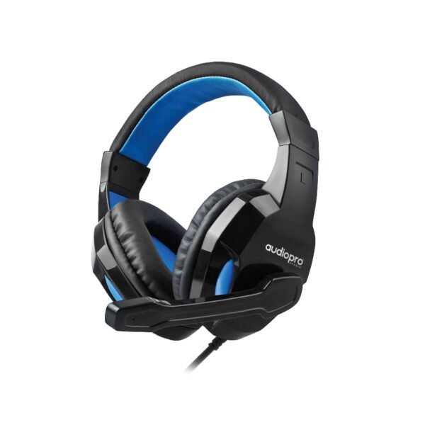 AUDIFONOS CON MICROFONO AUDIOPRO GAMER JACK 3.5 PARA COSOLAS, 1.8M, BLUE