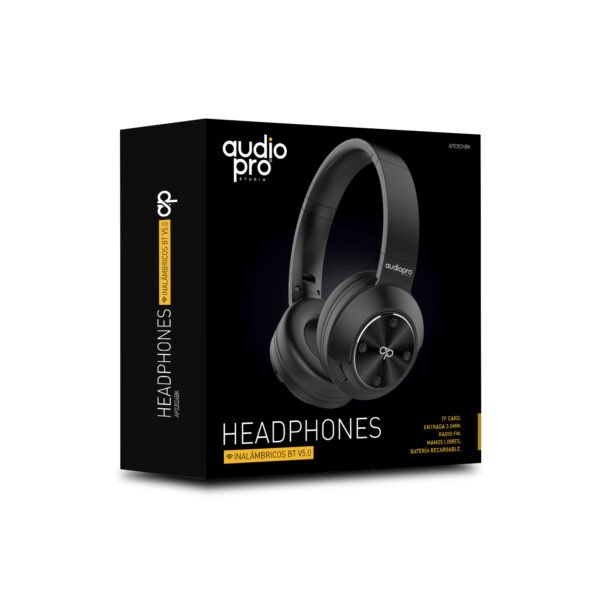Audífonos HEADBAND BLUETOOTH CON BT/FM/TF/AUX BLACK - Imagen 3