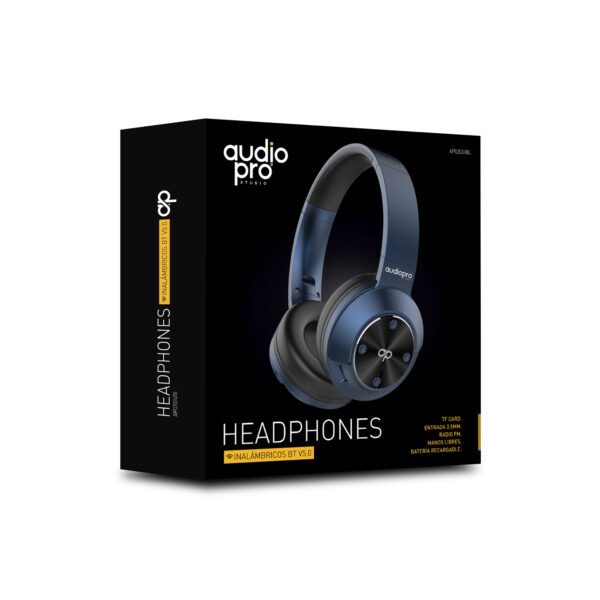 Audífonos HEADBAND BLUETOOTH CON BT/FM/TF/AUX. BLUE - Imagen 3