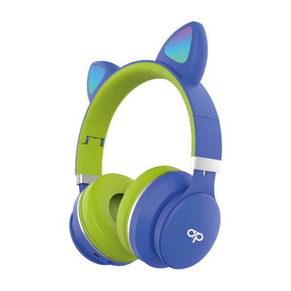 AUDIFONO AUDIOPRO CAT HEADBAND BLUETOOTH CON LUZ LED ULTRA LIGEROS, BLUE