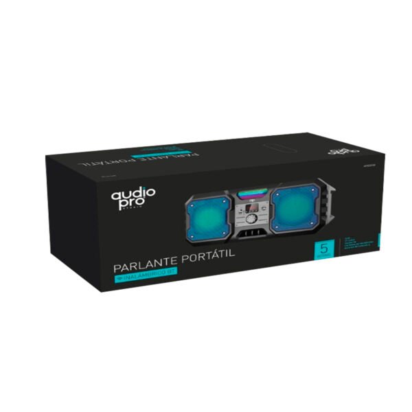 PARLANTE BLUETOOTH  PORTATIL AUDIOPRO CON ENTRADA PARA MICROFONO/SD/USB/ RADIO FM. BLUE - Imagen 2