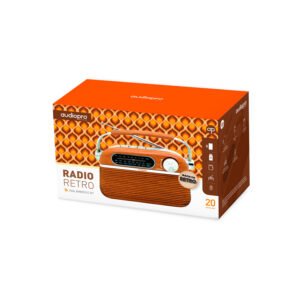 RADIO RETRO PORTATIL AUDIOPRO. BLUETOOTH/ FM/USB/SD/RECARGABLE.