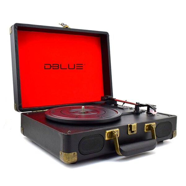TOCADISCOS MALETA BLUETOOTH CON ALTAVOCES 3 VELOCIDADES - Imagen 4