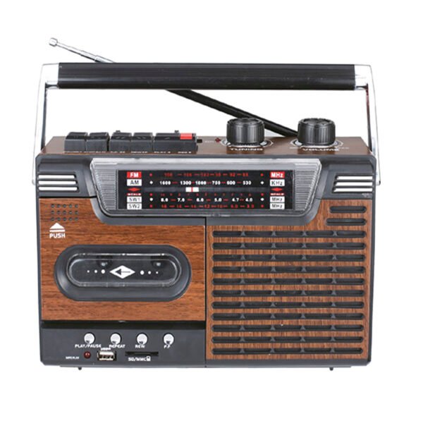 RADIO RETRO AUDIOPRO CON GRABADORA CASSETTE BLUETOOTH AM/FM/SW