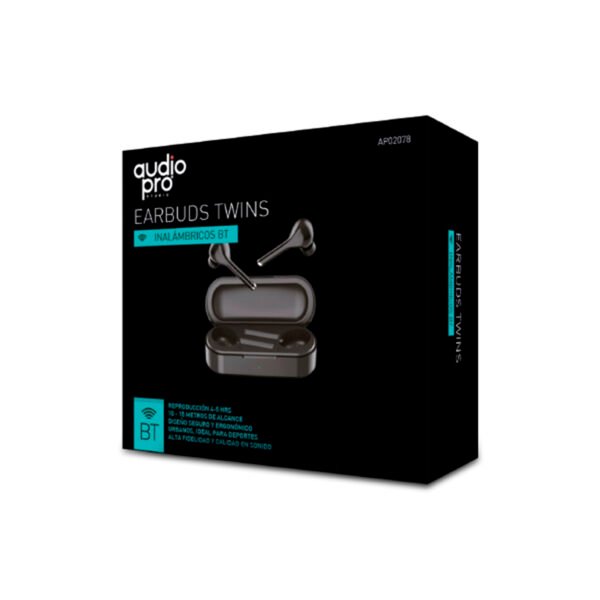 AUDIFONO AUDIOPRO TWINS BLUETOOTH PARA TELEFONOS MOVILES. BK - Imagen 4