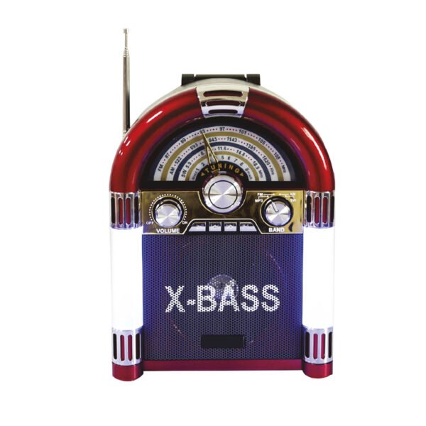 RADIO ROCKOLA FM DE 3 BANDAS AUDIOPRO CON USB/SD/BATERIA RECARGABLE