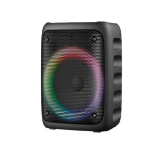 PARLANTE PORTATIL BLUETOOTH AUDIOPRO CON FUNCION DE KARAOKE/RGB/USB/SD/BATERIA RECARGABLE. BLACK