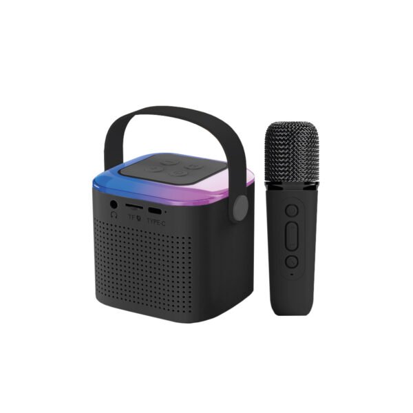 PARLANTE INALAMBRICO BLUETOOTH 5W CON MICROFONO INALAMBRICO KARAOKE - BLACK