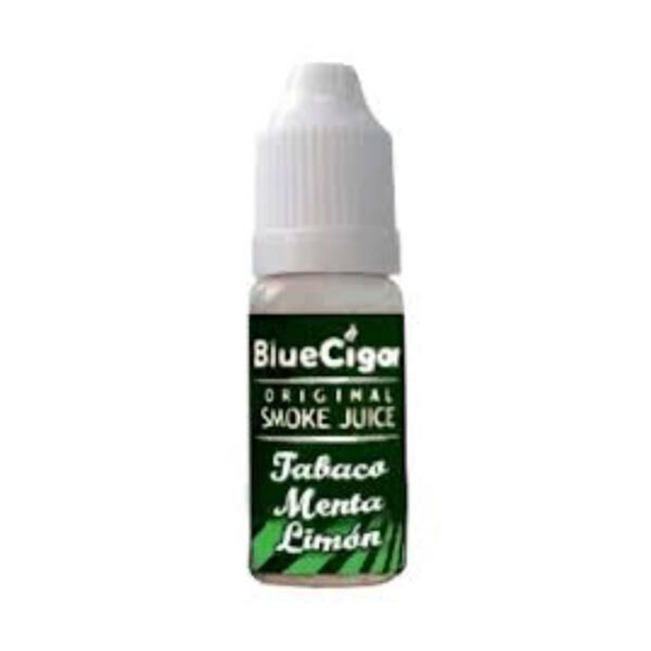 RECARGA DE VAPORIZADOR ELECTRONICO BLUECIGAR 0% NICOTINA /SABOR TABACO MENTHOM LEMON - Imagen 3