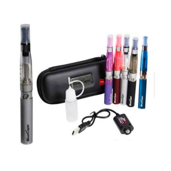 VAPORIZADOR ELECTRONICO BLUECIGAR CON ATOMIZADOR DE METAL/CARGA USB/CARTUCHERA, COLOR NEGRO - Imagen 2