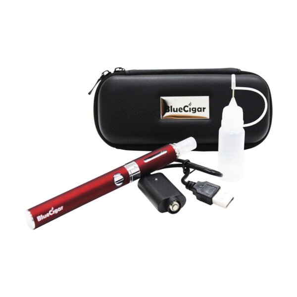 VAPORIZADOR ELECTRONICO BLUECIGAR CON ATOMIZADOR DE METAL/CARGA USB/CARTUCHERA, COLOR AZUL - Imagen 2