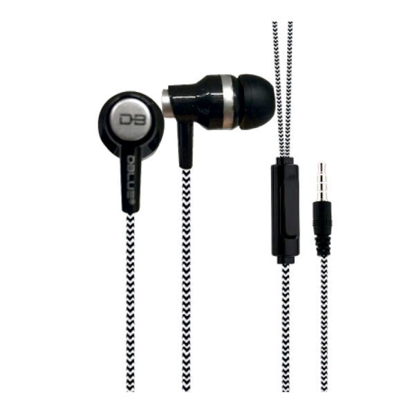 AUDIFONO DBLUE ULTRALIGERO CABLE TEXTIL CON MANOS LIBRES/SONIDO DIRECTO. BLACK