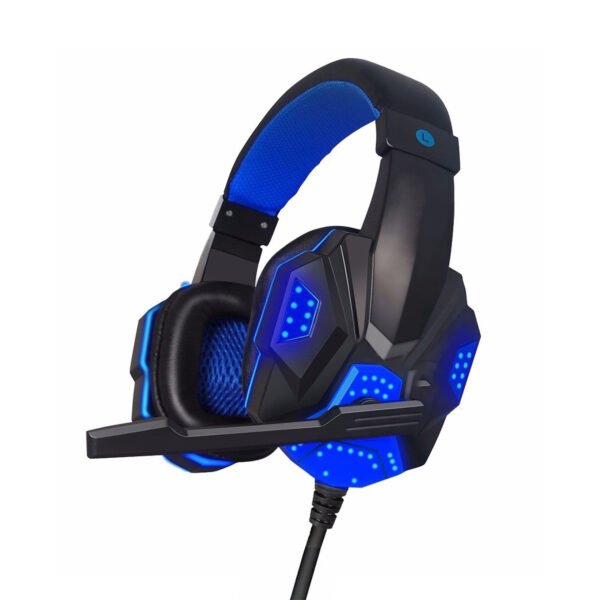 AUDIFONOS DBLUE GAMER CON LUCES/ USB/MICROFONO/CONTROL DE VOLUMEN/ANULA RUIDO AL HABLAR/LONGITUD 2,2M.