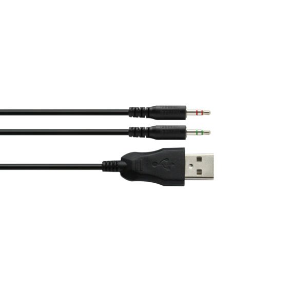 AudífonosS GAMER CON LUCES/MICROFONO/CONTROL DE VOLUMEN/CONEXION 3.5 Y USB - Imagen 3