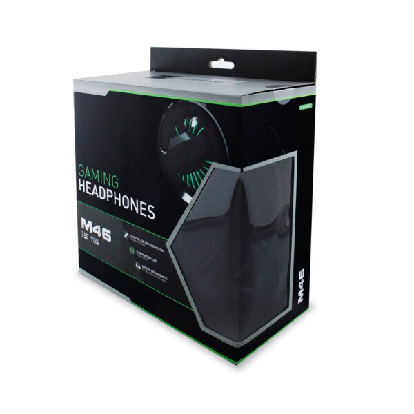 AudífonosS GAMER CON LUCES/MICROFONO/CONTROL DE VOLUMEN/CONEXION 3.5 Y USB - Imagen 4