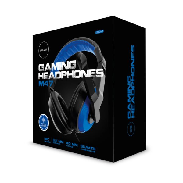 AUDIFONOS DBLUE GAMER 3,5 PARA CONSOLA DE VIDEO JUEGO/LARGO 1.8M/MICROFONO. BLUE - Imagen 4