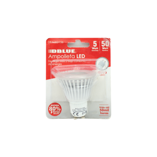 AMPOLLETA LED DBLUE CONSUME 5 WATT E ILUMINA 50 WATT. CONECTOR GU10. - Imagen 5