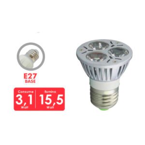 AMPOLLETA LED DBLUE CONSUME 3,1 WATT E ILUMINA 15,5 WATT. CONECTOR E27