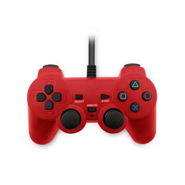 JOYPAD USB DOUBLE VIBRATION PC RED