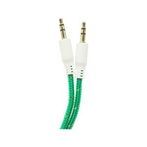 CABLE DBLUE TEXTIL RESISTENTE 1 MT PLUG 3.5 A 3.5  GREEN