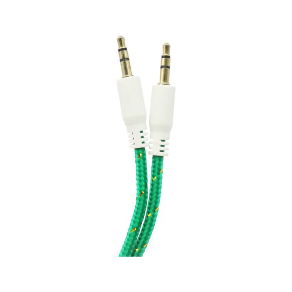 CABLE DBLUE TEXTIL RESISTENTE 1 MT PLUG 3.5 A 3.5  GREEN