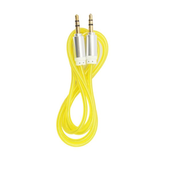 CABLE DBLUE METALICO  1 MT  PLUG 3.5 A 3.5  YELLOW. - Imagen 2