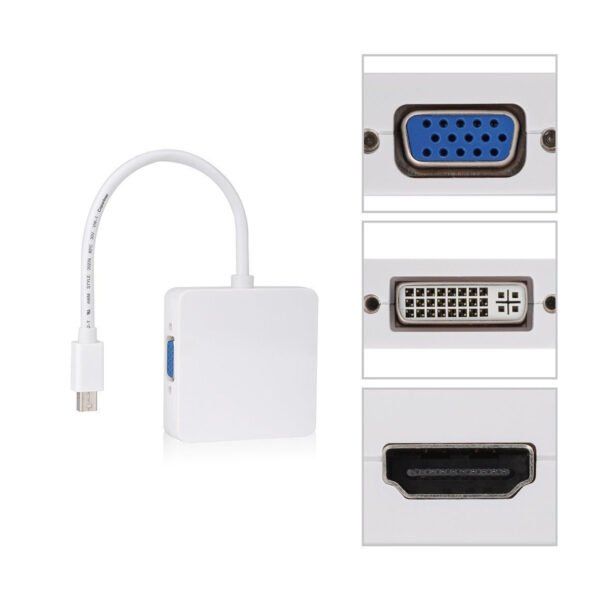 ADAPTADOR MINI DISPLAYPORT A HDMI VGA Y DVI PARA MACBOOK - Imagen 4