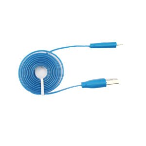 CABLE DBLUE CON LUZ SONRISA MULTICOLOR PARA IPHONE 5. BLUE