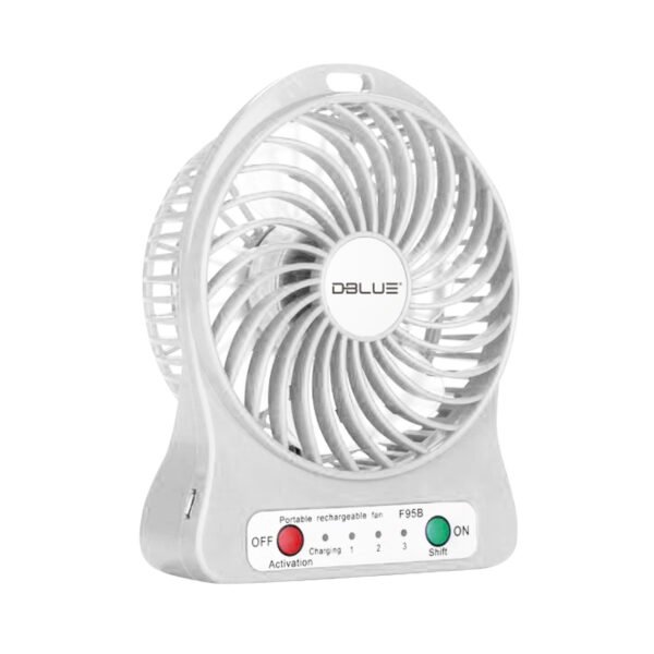 MINI VENTILADOR PORTATIL DBLUE CON BATERIA RECARGABLE WHITE COLOR