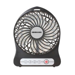 MINI VENTILADOR PORTATIL DBLUE CON BATERIA RECARGABLE BLACK
