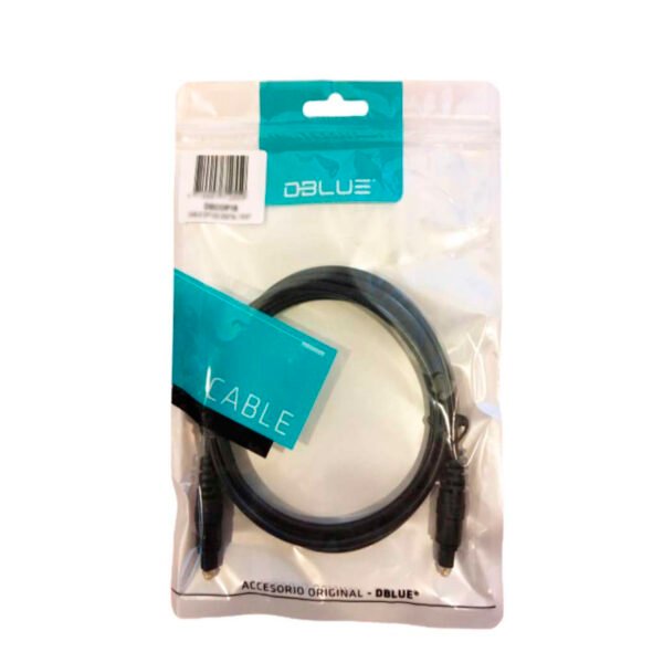 CABLE OPTICO DBLUE DE AUDIO 1.8MTS PARA DVD/RECEIVER/BLUE RAY/DECODIFICADORES DIGITALES - Imagen 2
