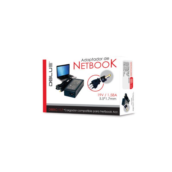 CARGADOR DBLUE NETBOOK 19V/1,58A COMPATIBLE CON ACER(PIN 5.5*1.7)
