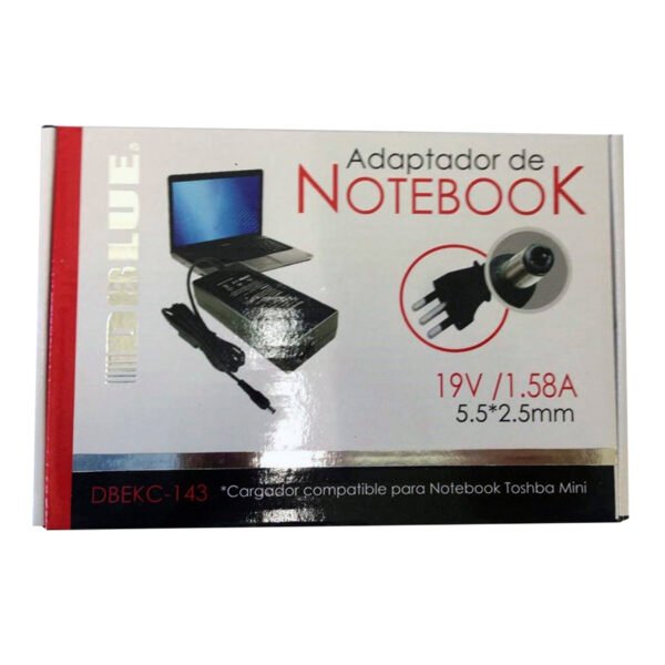 CARGADOR NOTEBOOK 19V/1,58A COMPATIBLE TOSHIBA (PIN 5.5*2.5)