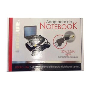 CARGADOR NOTEBOOK 20V/2,25A 60W COMPATIBLE LENOVO (CONECTOR RECTANGULAR)