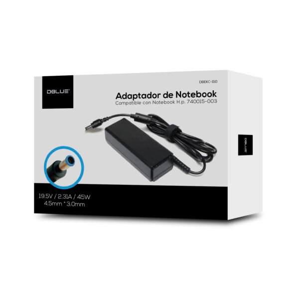 CARGADOR NOTEBOOK 19,5V 2,31A 45W COMPATIBLE CON HP (PUNTA AZUL) - Imagen 5