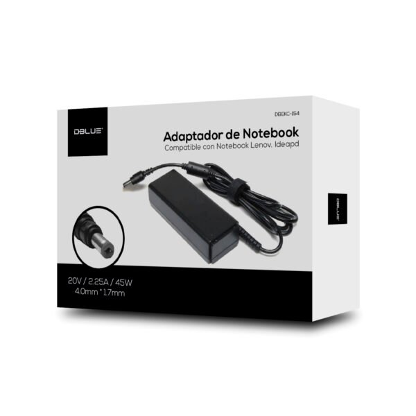 CARGADOR NOTEBOOK 20V/2,25A 45W COMPATIBLE CON LENOVO(PIN 4,0*1,7) - Imagen 2