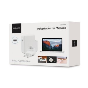 CARGADOR NOTEBOOK COMPATIBLE CON MACBOOK PRO 61W TIPO C. WHITE