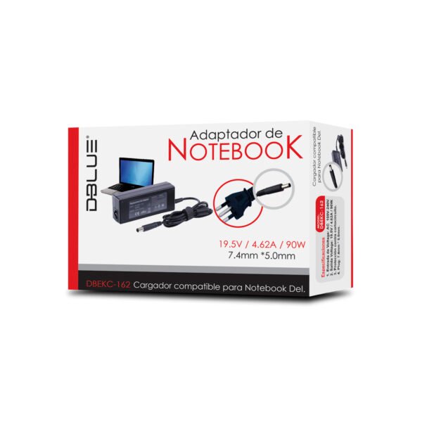 CARGADOR DBLUE DE NOTEBOOK 19.5V 4.62A 7.4*5MM COMPATIBLE CON DELL