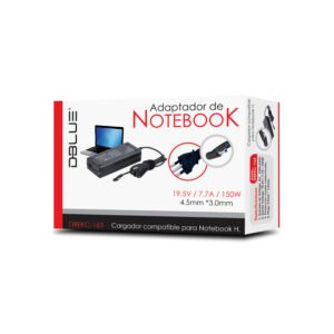 CARGADOR DE NOTEBOOK 19.5V 7.7A 4.5*3.0mm COMPATIBLE CON HP